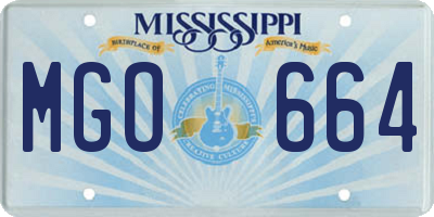 MS license plate MGO664