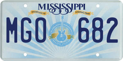 MS license plate MGO682