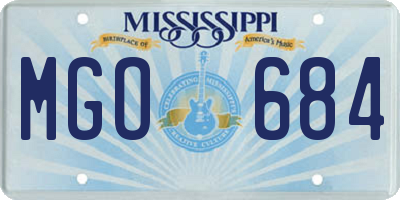 MS license plate MGO684