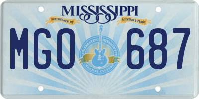 MS license plate MGO687