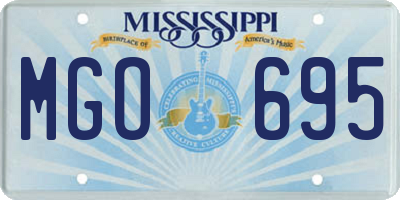 MS license plate MGO695