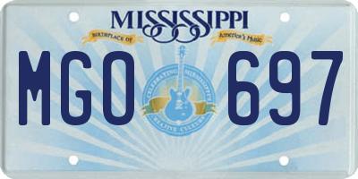 MS license plate MGO697