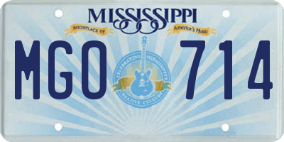 MS license plate MGO714