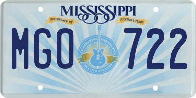 MS license plate MGO722