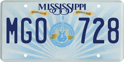 MS license plate MGO728