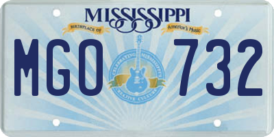 MS license plate MGO732