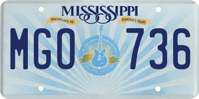 MS license plate MGO736