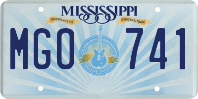 MS license plate MGO741