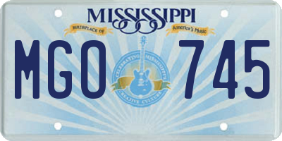 MS license plate MGO745