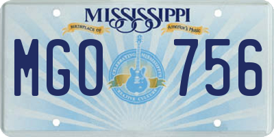 MS license plate MGO756