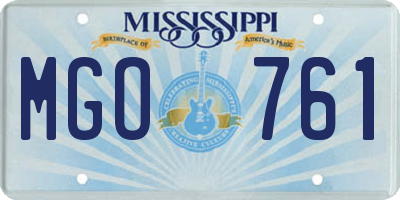 MS license plate MGO761