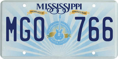 MS license plate MGO766