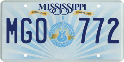 MS license plate MGO772
