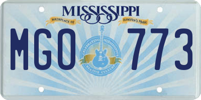 MS license plate MGO773