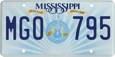 MS license plate MGO795