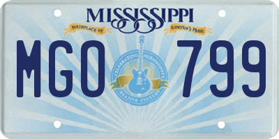 MS license plate MGO799
