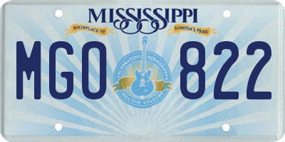 MS license plate MGO822
