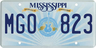 MS license plate MGO823