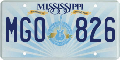 MS license plate MGO826