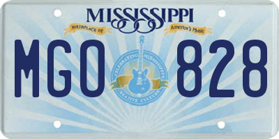 MS license plate MGO828