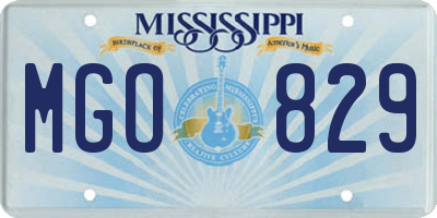 MS license plate MGO829