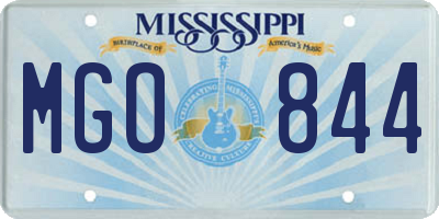 MS license plate MGO844