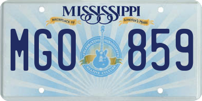 MS license plate MGO859
