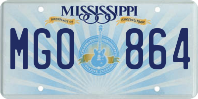 MS license plate MGO864