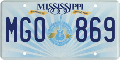 MS license plate MGO869