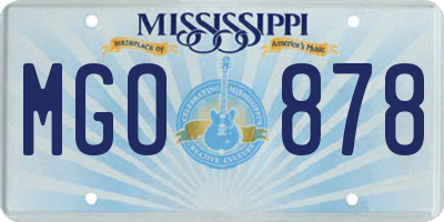 MS license plate MGO878