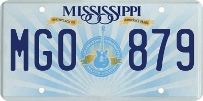 MS license plate MGO879
