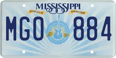 MS license plate MGO884