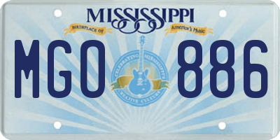 MS license plate MGO886