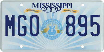 MS license plate MGO895