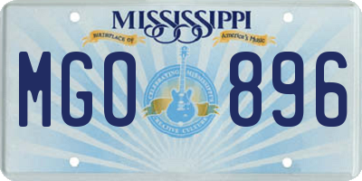 MS license plate MGO896