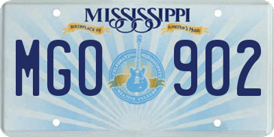 MS license plate MGO902