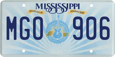 MS license plate MGO906