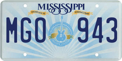 MS license plate MGO943