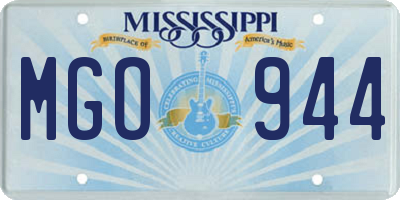 MS license plate MGO944