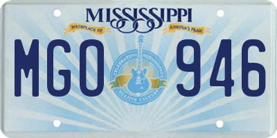 MS license plate MGO946