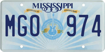 MS license plate MGO974