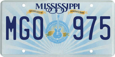 MS license plate MGO975