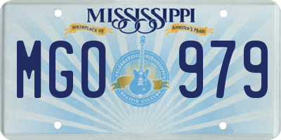 MS license plate MGO979