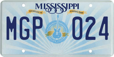 MS license plate MGP024
