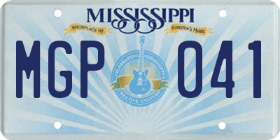 MS license plate MGP041