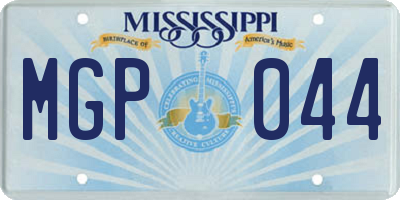 MS license plate MGP044