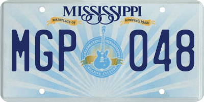 MS license plate MGP048