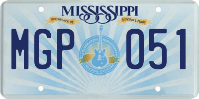 MS license plate MGP051