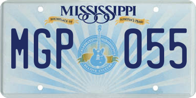 MS license plate MGP055