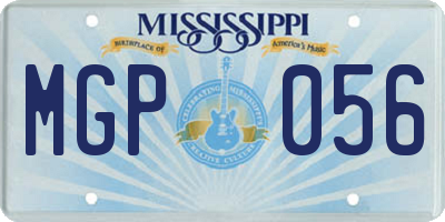 MS license plate MGP056